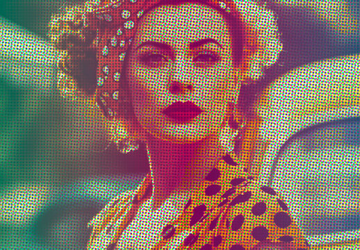 CMYK Retro Magazine Halftone Print Photo Effect