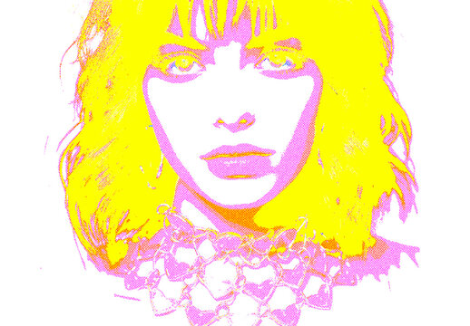 Pink And Yellow Retro Pop Magazine Halftone Poster Photo Effect