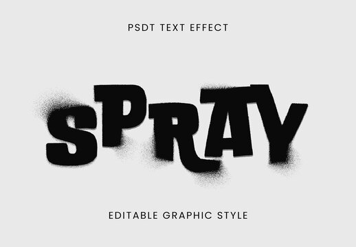 Black Spray Graffiti Font Paint Bold Text Effect