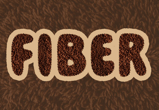 Brown Rug Tufted Font Fabric Bubble Text Effect