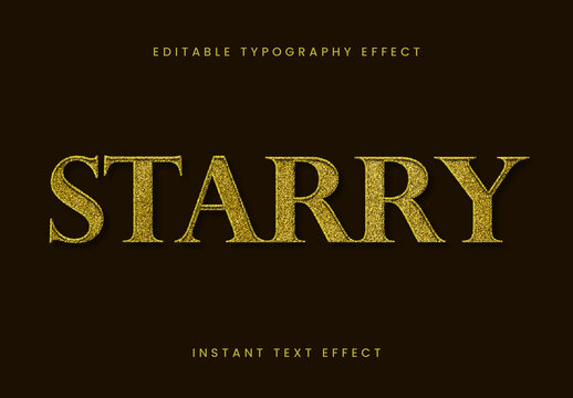 Gold Glitter Font Sparkle Luxury Bold Text Effect