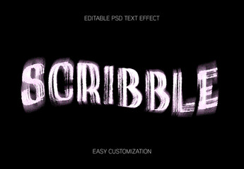Pink Marker Font Brush Smudge Text Effect