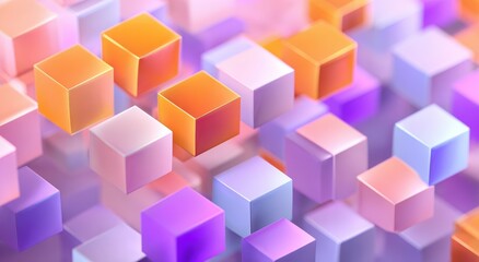 Fototapeta premium Abstract geometric background of colorful cubes