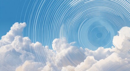 Abstract sky with concentric circles