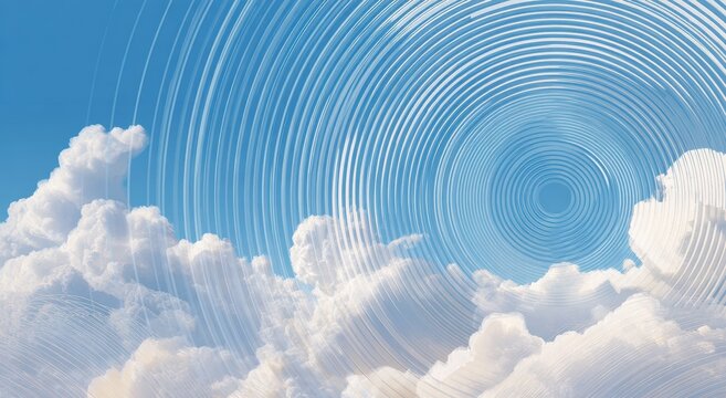Abstract sky with concentric circles