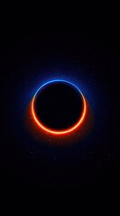 Fototapeta premium Abstract Glowing Ring Dark Background