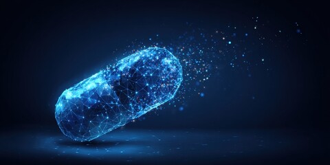 Abstract digital rendering of a medical capsule