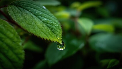 Close-up of a dewdrop on a leaf (4)