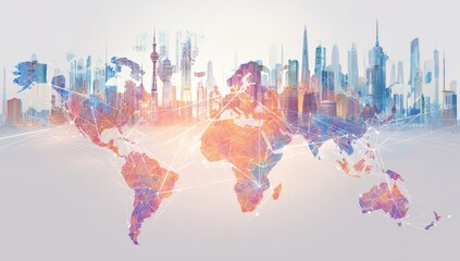 Global city network map