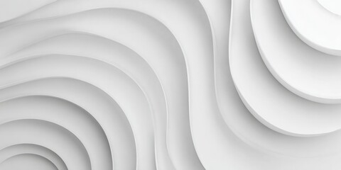 Obraz premium Abstract, layered, wavy, white surfaces
