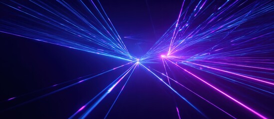 Naklejka premium Abstract vibrant laser beams radiating from a central point