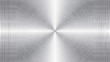 Modern Brushed Metal Texture with a Circular Pattern, a Futuristic and Industrial Metallic Background Ideal for Technology and Design.