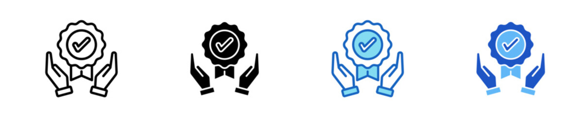 Integrity Badge  Icon Set Multiple Style Collection