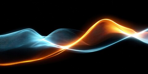 Abstract wave forms of contrasting colors