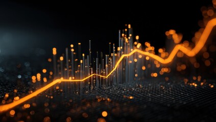 Abstract digital chart visualization