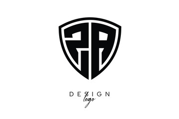 ZA  Shield Letter Logo Modern Monogram Emblem for Security, Sports, Corporate & Premium Branding