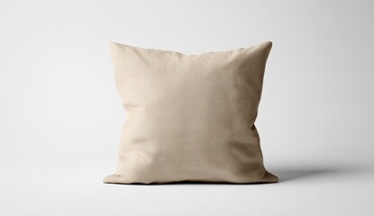 Beige pillow on a plain background
