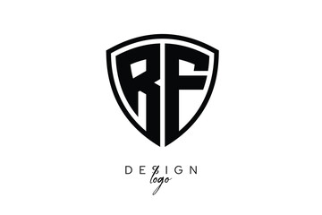 RF  Shield Letter Logo Modern Monogram Emblem for Security, Sports, Corporate & Premium Branding