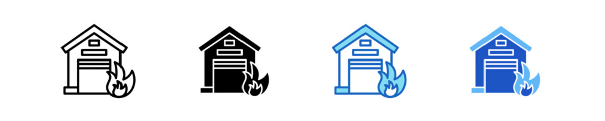 Fire  Icon Set Multiple Style Collection