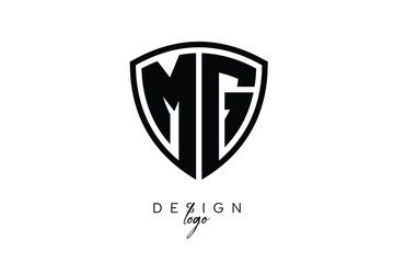 MG  Shield Letter Logo Modern Monogram Emblem for Security, Sports, Corporate & Premium Branding