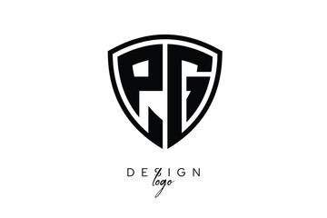 PG  Shield Letter Logo Modern Monogram Emblem for Security, Sports, Corporate & Premium Branding