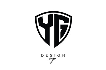 YG  Shield Letter Logo Modern Monogram Emblem for Security, Sports, Corporate & Premium Branding