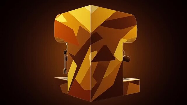 Stylish modern espresso machine showcasing sleek design against a dark gradient background