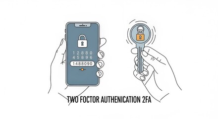 Understanding Two-Factor Authentication (2FA) and its importance in securing your digital identity and accounts with a visual representation of a phone and key