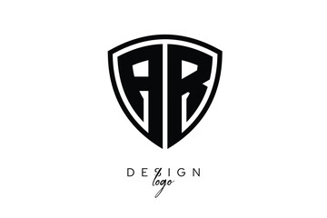 RR  Shield Letter Logo Modern Monogram Emblem for Security, Sports, Corporate & Premium Branding