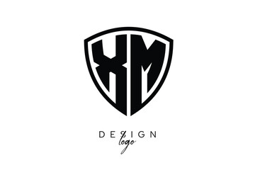XM  Shield Letter Logo Modern Monogram Emblem for Security, Sports, Corporate & Premium Branding