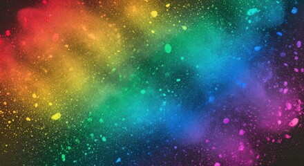 Vibrant abstract cosmic background featuring a spectrum of colors blending and swirling together