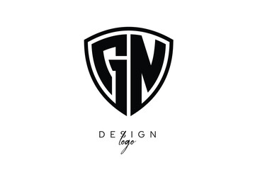 GN  Shield Letter Logo Modern Monogram Emblem for Security, Sports, Corporate & Premium Branding