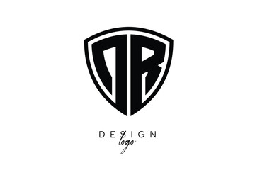 DR  Shield Letter Logo Modern Monogram Emblem for Security, Sports, Corporate & Premium Branding