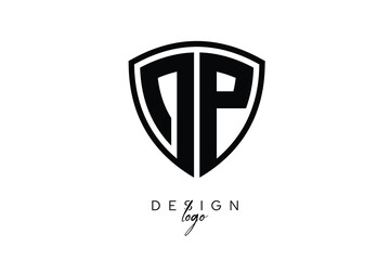 DP  Shield Letter Logo Modern Monogram Emblem for Security, Sports, Corporate & Premium Branding
