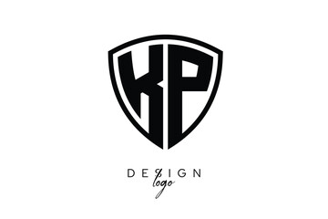 KP  Shield Letter Logo Modern Monogram Emblem for Security, Sports, Corporate & Premium Branding