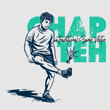 Chapteh kick Traditional Malaysian Game