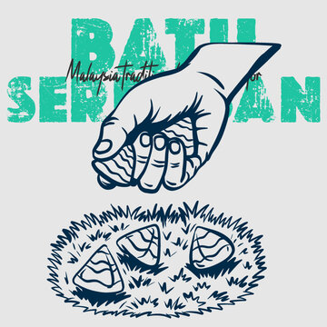 Batu Seremban playing hand Traditional Malaysian Game