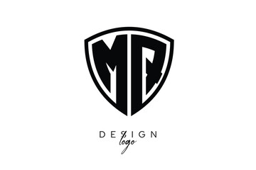 MQ  Shield Letter Logo Modern Monogram Emblem for Security, Sports, Corporate & Premium Branding
