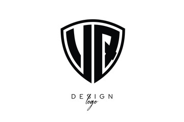 VQ  Shield Letter Logo Modern Monogram Emblem for Security, Sports, Corporate & Premium Branding