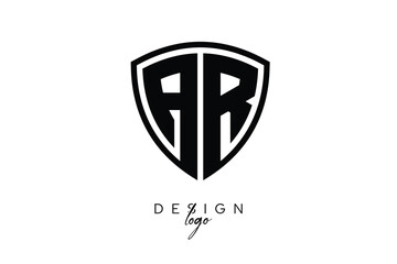 AR  Shield Letter Logo Modern Monogram Emblem for Security, Sports, Corporate & Premium Branding