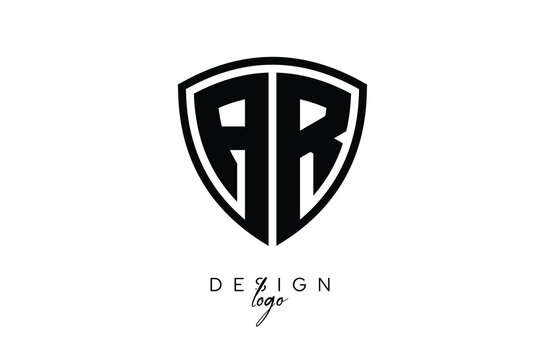 AR Shield Letter Logo Modern Monogram Emblem for Security, Sports, Corporate & Premium Branding