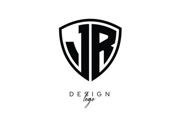 JR  Shield Letter Logo Modern Monogram Emblem for Security, Sports, Corporate & Premium Branding