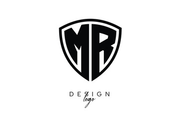 MR  Shield Letter Logo Modern Monogram Emblem for Security, Sports, Corporate & Premium Branding