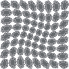 Vector illustration of a spiral distorted gear pattern, symbolizing mechanics, industrial design, and motion, ideal for dynamic backgrounds or technical artwork.
