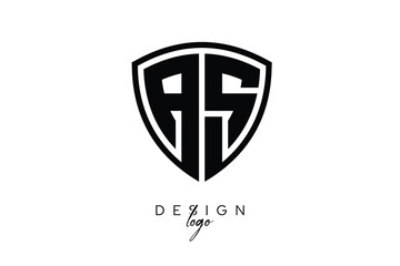 AS  Shield Letter Logo Modern Monogram Emblem for Security, Sports, Corporate & Premium Branding