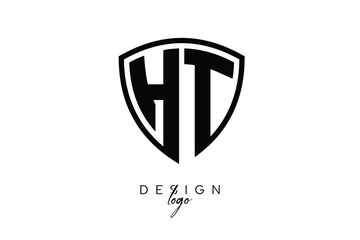 HT  Shield Letter Logo Modern Monogram Emblem for Security, Sports, Corporate & Premium Branding