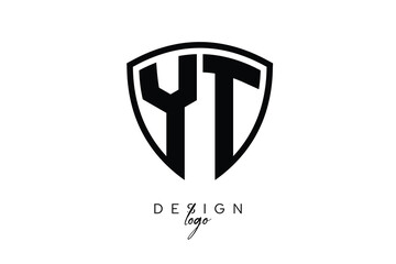 YT  Shield Letter Logo Modern Monogram Emblem for Security, Sports, Corporate & Premium Branding