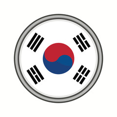 South korean flag vector illustration