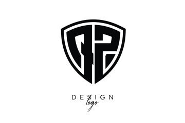 QZ  Shield Letter Logo Modern Monogram Emblem for Security, Sports, Corporate & Premium Branding