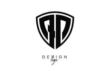 QD  Shield Letter Logo Modern Monogram Emblem for Security, Sports, Corporate & Premium Branding